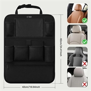 Tech-Protect UCA200: organizer da auto per sedile posteriore con scomparti multipli - Nero