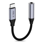 Adattatore Tech-Protect UltraBoost USB-C/jack da 3.5mm con DAC - Grigio ferro