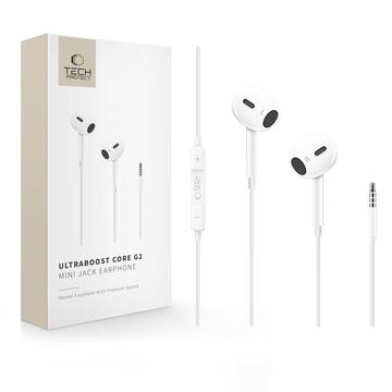 Tech-Protect Ultraboost Core G2 Cuffie intrauricolari cablate da 3,5 mm - Bianco
