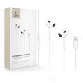 Auricolari Tech-Protect Ultraboost Core G2 con filo e fulmine - Bianco
