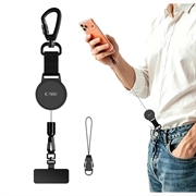 Tech-Protect UrbanLoop: supporto antifurto per telefono con cavo in acciaio retrattile - Nero