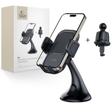 Tech-Protect V8 2-in-1 Supporto universale per auto - 53-96mm - Nero