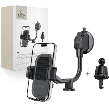 Tech-Protect V8 Supporto telescopico universale per auto - Nero