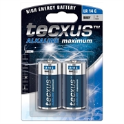 Batterie alcaline Tecxus LR14/C 1.5V - 2 pezzi.
