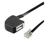 Adattatore per Cavi Telefonici RJ11 / TAE F - Nero