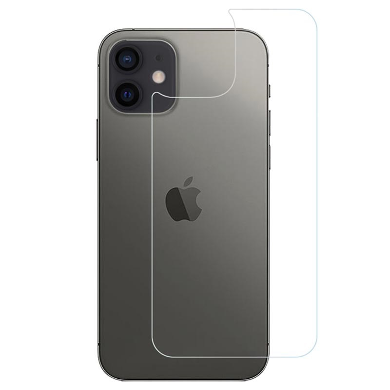 Proteggi cover posteriore in vetro temperato per iPhone 12 Mini - 9H -  Trasparente
