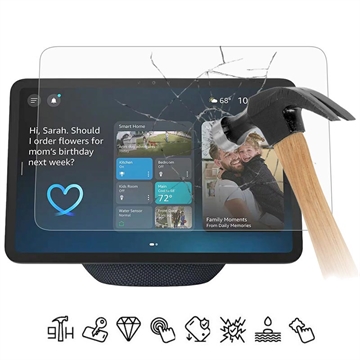 Protezione dello schermo in vetro temperato per Amazon Echo Show 11 (2025) - 9H - Case Friendly - Trasparente