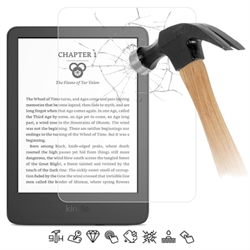 Protezione dello schermo in vetro temperato per Amazon Kindle Colorsoft Kids - 9H - Case Friendly - Trasparente