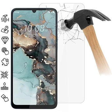 Pellicola Schermo in Vetro Temperato per HTC Wildfire E5 Plus - Case Friendly - Trasparente