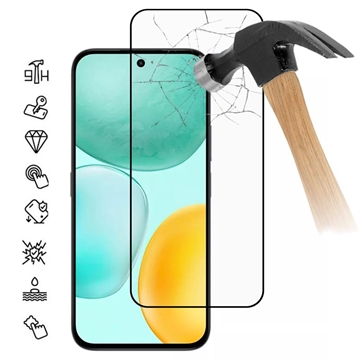 Honor X6c Protezione dello schermo in vetro temperato a copertura totale - 9H - Bordo nero