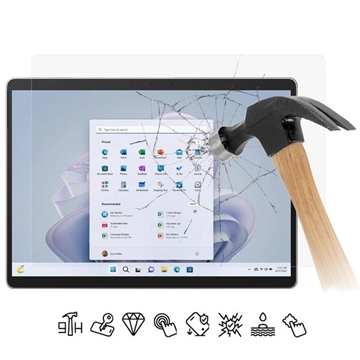 Proteggi Schermo in vetro temperato Microsoft Surface Pro 10 - 9H - Case Friendly  - Trasparente