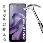 Protezione dello schermo in vetro temperato per Motorola Moto G17 Power - 9H - Case Friendly - Trasparente