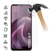 Protezione dello schermo in vetro temperato per Motorola Moto G17 - 9H - Case Friendly - Trasparente