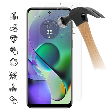 Pellicola salvaschermo in vetro temperato - 9H - per Motorola Moto G54 - Case Friendly - Trasparente