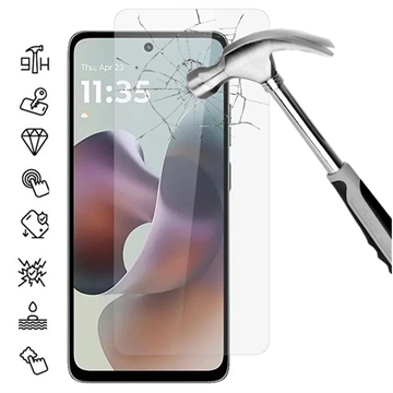 Protezione dello schermo in vetro temperato per Motorola Moto G56 - 9H - Case Friendly - Trasparente
