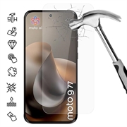 Protezione dello schermo in vetro temperato per Motorola Moto G77 - 9H - Case Friendly - Trasparente