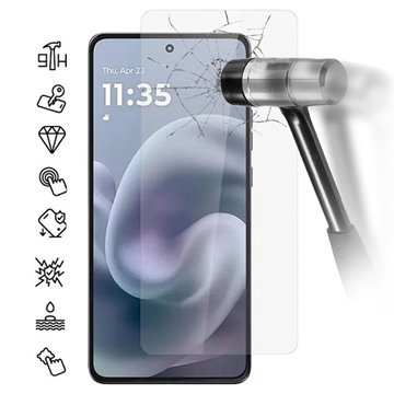 Protezione dello schermo in vetro temperato per Motorola Moto G86 Power - 9H - Case Friendly - Trasparente