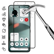 Protezione dello schermo in vetro temperato per Nothing Phone (3) - 9H - Case Friendly - Bordo nero