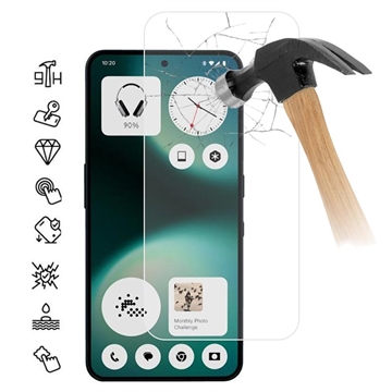 Protezione dello schermo in vetro temperato per Nothing Phone (3a) Lite - 9H - Case Friendly - Trasparente