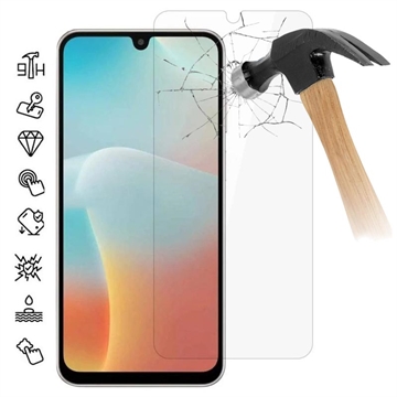 Protezione dello schermo in vetro temperato per Samsung Galaxy M16/F16 - 9H - Case Friendly - Trasparente