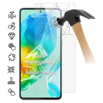 Pellicola Schermo in Vetro Temperato per Samsung Galaxy M55s - Case Friendly - Trasparente