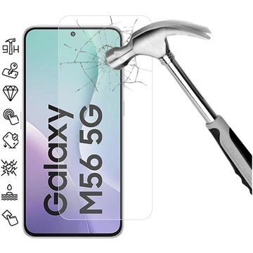 Protezione dello schermo in vetro temperato per Samsung Galaxy M56 - 9H - Case Friendly - Trasparente