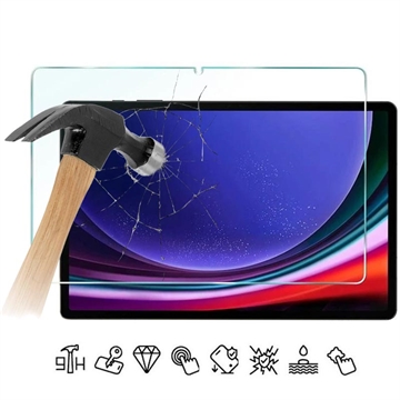 Pellicola salvaschermo in vetro temperato - 9H - Samsung Galaxy Tab S9 FE+ - Case Friendly - Trasparente