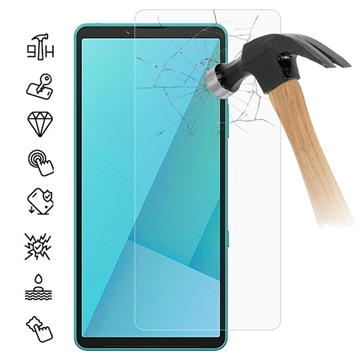 Protezione dello schermo in vetro temperato per Sony Xperia 10 VII - 9H - Case Friendly - Trasparente