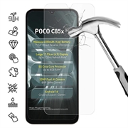 Protezione dello schermo in vetro temperato per Xiaomi Poco C85x - 9H - Case Friendly - Trasparente