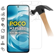 Protezione dello schermo in vetro temperato per Xiaomi Poco M7 Plus - 9H - Case Friendly - Trasparente