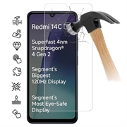 Pellicola Schermo in Vetro Temperato per Xiaomi Redmi 14C 5G - Case Friendly - Trasparente