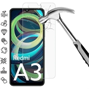 Pellicola salvaschermo in vetro temperato per Xiaomi Redmi A3 - Case Friendly - Trasparente