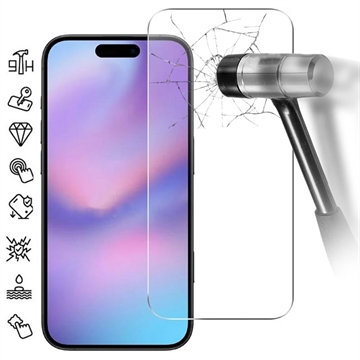 Protezione dello schermo in vetro temperato per iPhone 17 Pro - 9H - Case Friendly - Trasparente