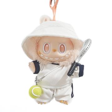 Completo da tennis per bambola Labubu 17cm - 5 pezzi. - Bianco