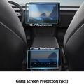 Tesla Model 3/Y 2023-2025 Protezione per schermo in vetro temperato per display anteriore/posteriore - 9H, 2 pezzi - Trasparente
