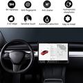 Tesla Model Y/L 2025-2026 Protezione per schermo in vetro temperato per display anteriore/posteriore - 9H, 2 pezzi - Trasparente