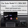 Tesla Model Y/L 2025-2026 Protezione per schermo in vetro temperato per display anteriore/posteriore - 9H, 2 pezzi - Trasparente