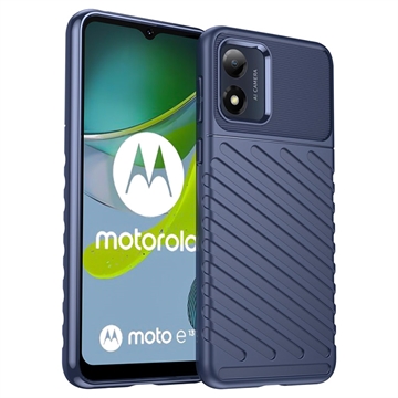 Cover in TPU Serie Thunder per Motorola Moto E13 - Blu