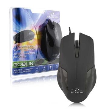 Mouse da gioco ottico cablato Titanum 6D Goblin - Nero