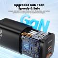Toocki TCT20-21EU Caricabatterie GaN 3 in 1 - USB-C/USB-A - Nero
