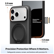 Custodia iPhone 17 Pro Max Torras O Fitness con cavalletto 360 - Compatibile con MagSafe - Nera