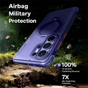Custodia MagSafe per Samsung Galaxy S26 Ultra Torras Ostand Q3 Air - Viola scuro