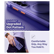 Custodia MagSafe per Samsung Galaxy S26 Ultra Torras Ostand Q3 Air - Viola scuro