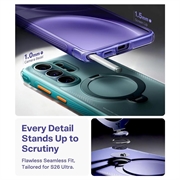 Custodia MagSafe per Samsung Galaxy S26 Ultra Torras Ostand Q3 Air - Viola scuro