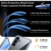 Custodia Skin-Touch Torras Samsung Galaxy S26 con pulsanti intercambiabili - Trasparente
