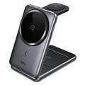 Totu CW-4-W Stazione di ricarica wireless magnetica 3 in 1 - 15W - Grigio