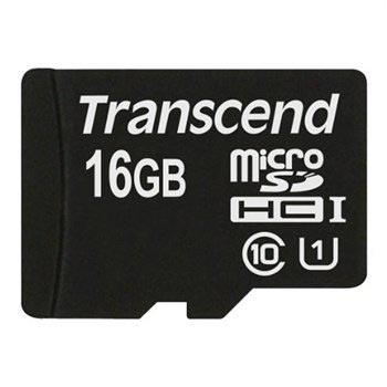 Transcend MicroSDHC Scheda UHS-1 TS16GUSDU1 - Class 10 - 16GB - Incl. Adattatore