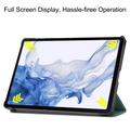 Custodia Smart Folio per Samsung Galaxy Tab S8 serie Tri-Fold - Verde nerastro