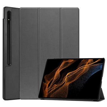 Custodia Smart Folio serie Tri-Fold per Samsung Galaxy Tab S9 Ultra - Grigia