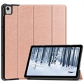 Custodia Smart Folio Serie Tri-Fold per Nokia T21 - Rosa Oro